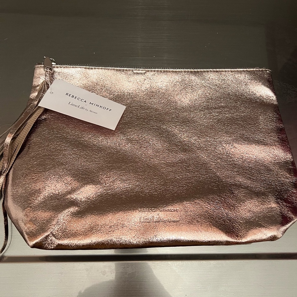 Rebecca Minkoff Rose Gold Wristlet Clutch